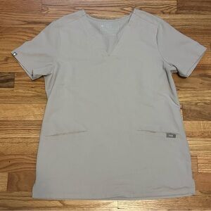 Figs Casma Three-Pocket Scrub Top - Slate Gray